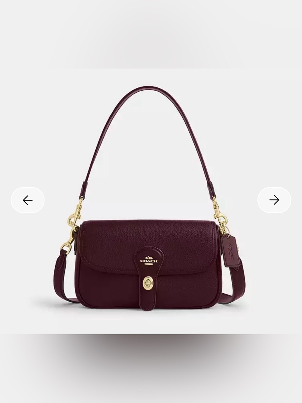 Coach Hadley Shoulder Bag new no tag,color 
Gold/Dark Wine